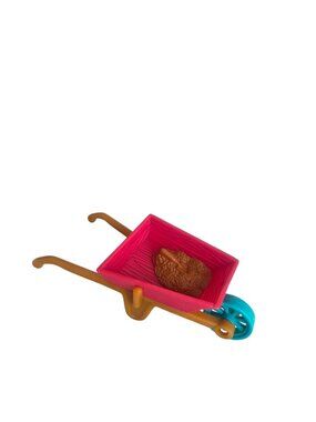 fisher price loving family dream dollhouse Small Plastic Wheelbarrow Toy Pink